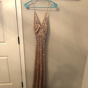 Gold sequin dress